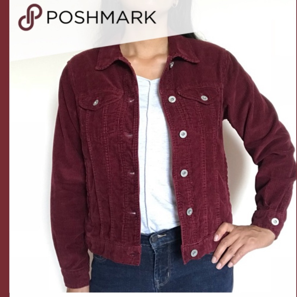 Maroon corduroy EDDIE BAUER jacket, medium